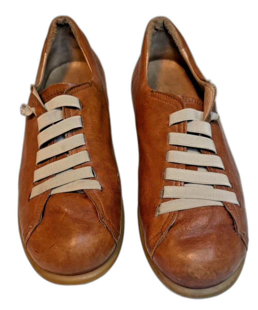 Rive Gauche Firenze Womens Brown Leather Comfort Flat Shoes Size 41 10 10.5
